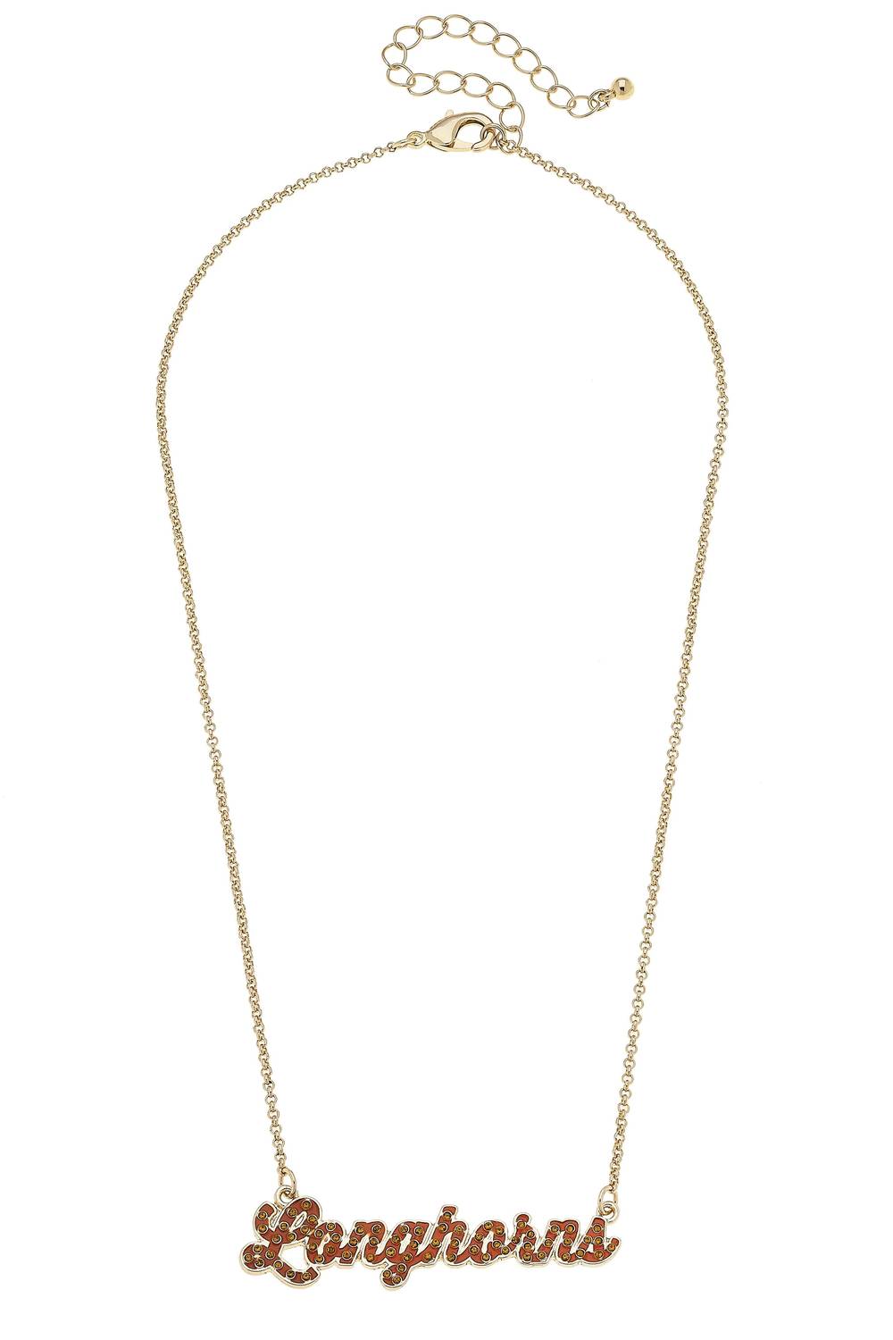 Canvas Style - Women's Texas Longhorns Pavé Autograph Enamel Necklace