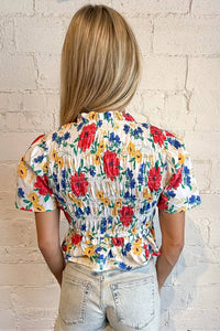 Olivaceous - Elowyn Bloom Ruffle Blouse
