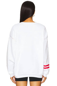 Lauren Moshi - Babbs Spray Happyface Elements Oversized Pullover Sweatshirt