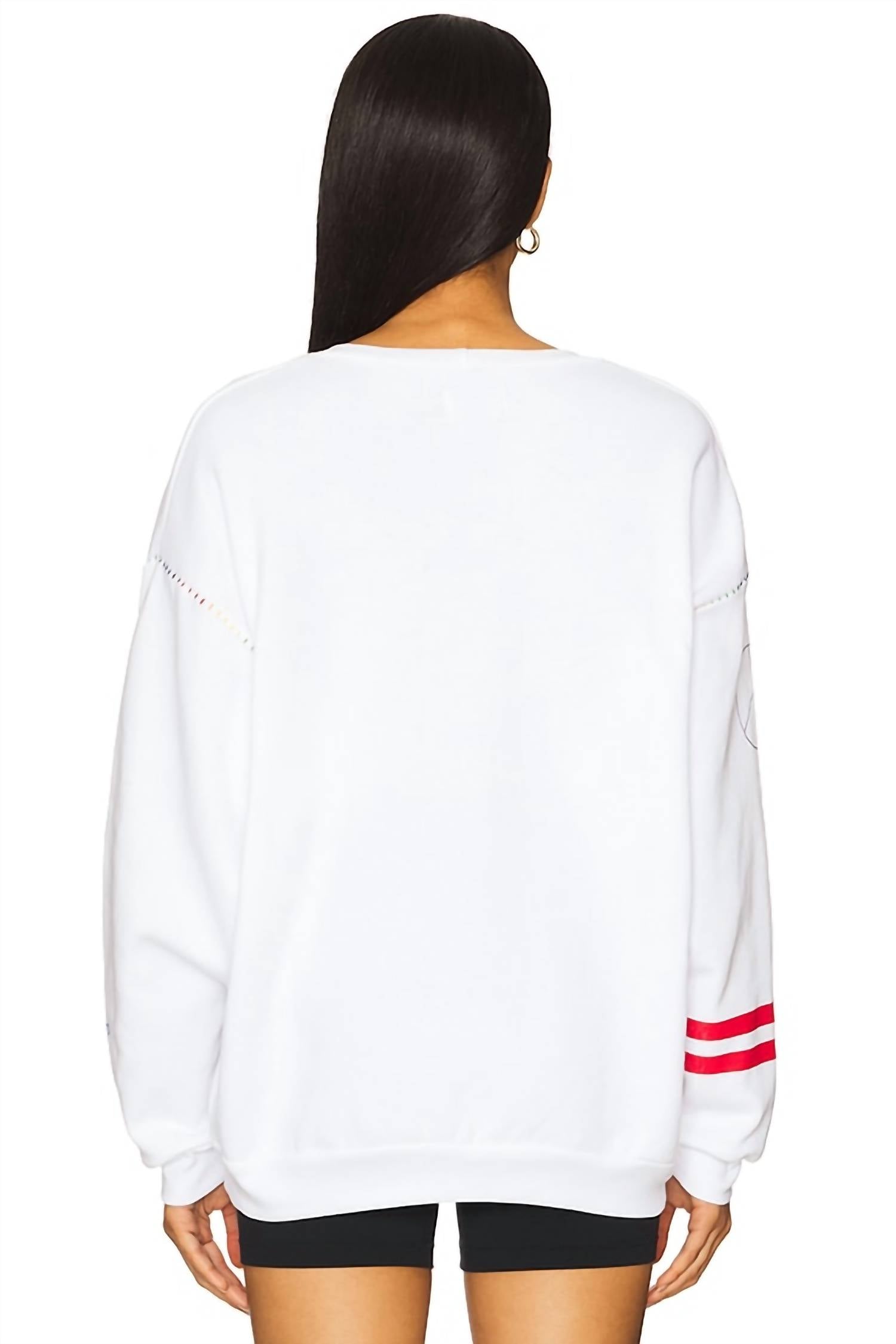 Lauren Moshi - Babbs Spray Happyface Elements Oversized Pullover Sweatshirt