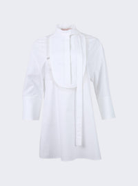 Valentino - Cotton Popeline Mandarin Collar Top