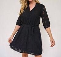 Esqualo - Allover Embroidery Dress