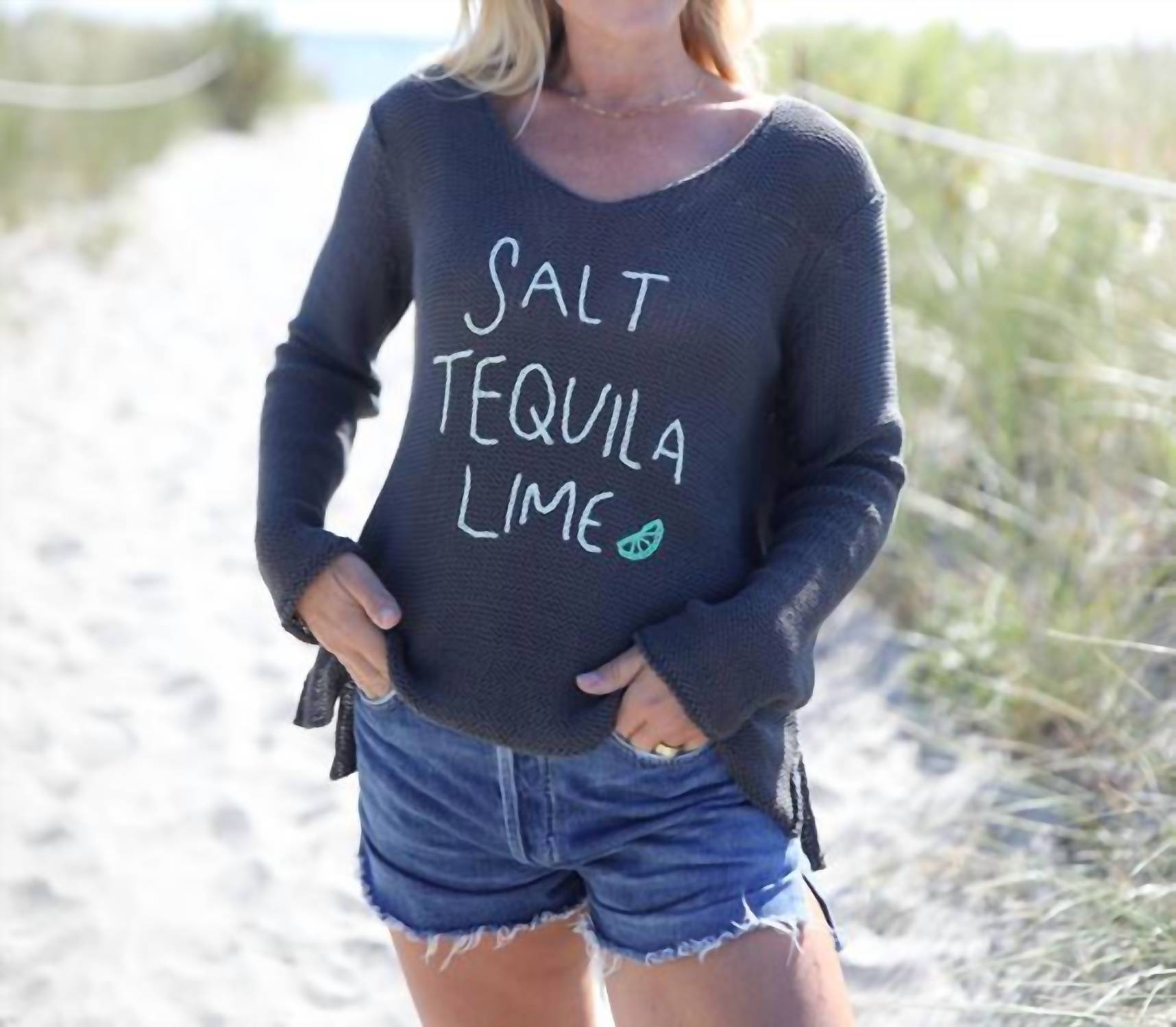 Wooden Ships - Salt/tequila/lime Vneck Sweater
