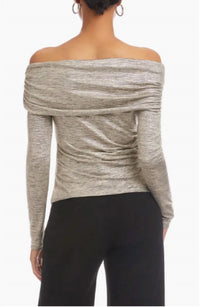 Fifteen Twenty - Agnes Off The Shoulder Metallic Top
