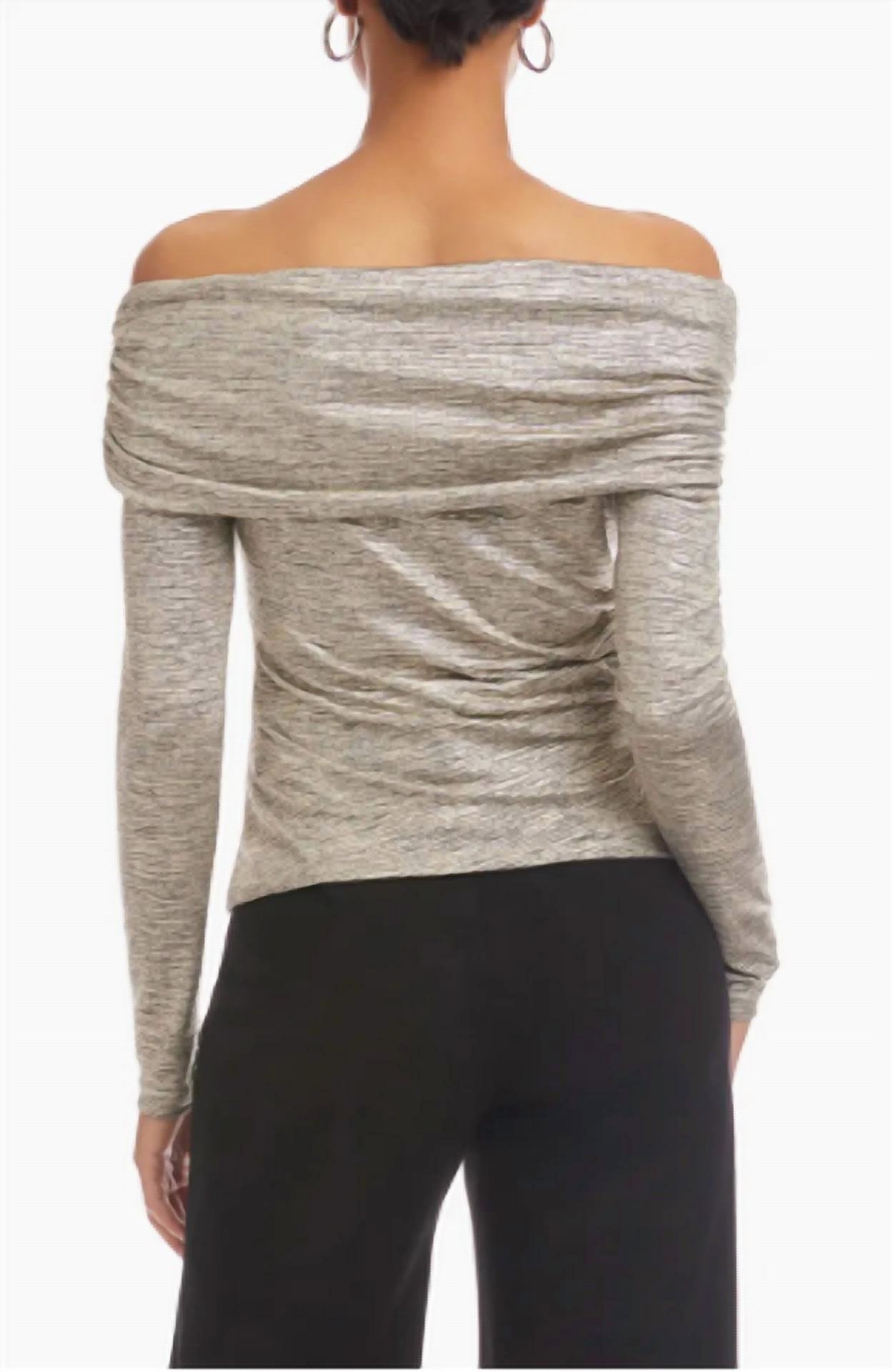 Fifteen Twenty - Agnes Off The Shoulder Metallic Top