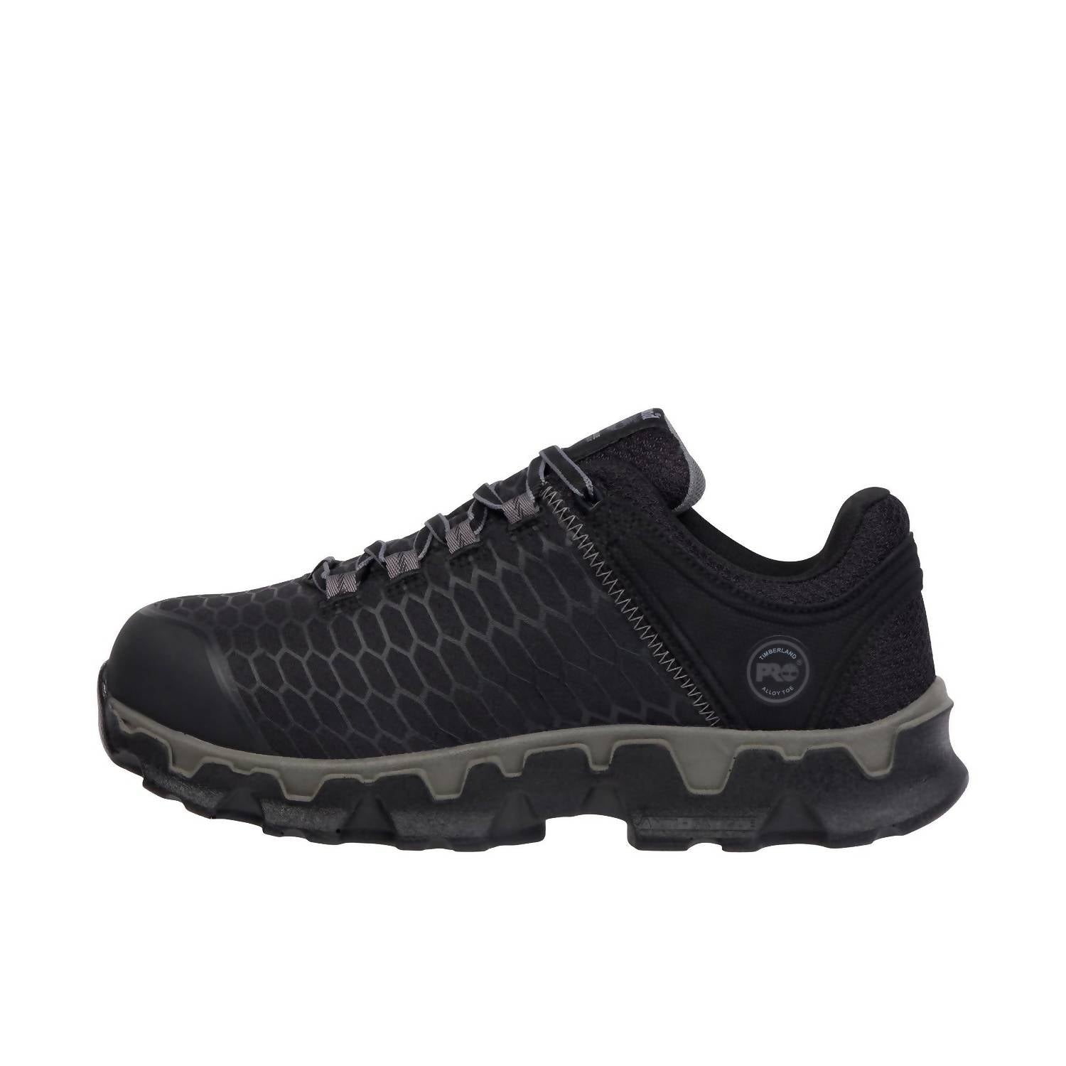 Timberland Men's Powertrain Sport Alloy-toe Work Shoes in black - men's sneaker - detail view