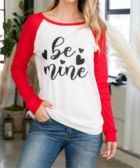 Perfect Peach - "be Mine" Long Sleeve Tee