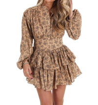 So Me - Floral Flutter Tiered Boho Mini Dress