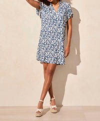 Tribal - Notch Neck Shift Dress