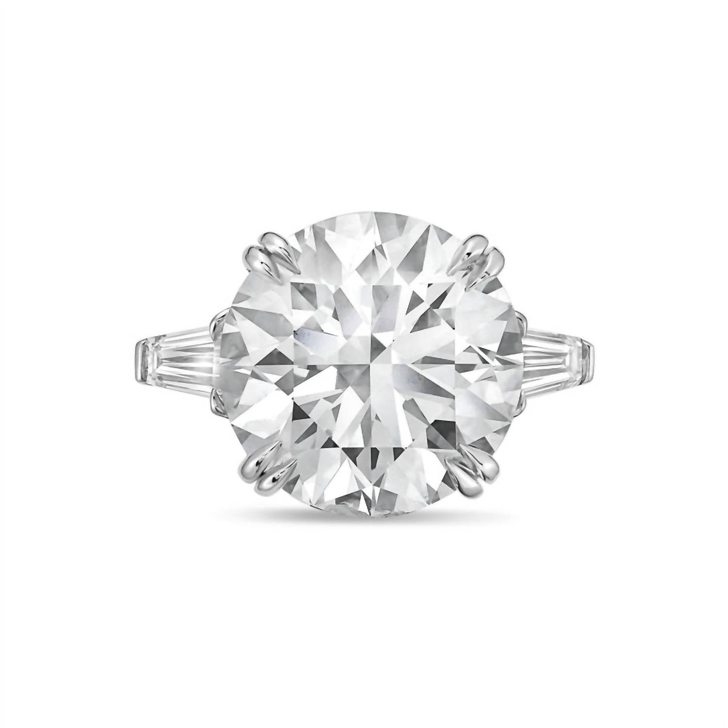 Diana M Jewels - Women's Round & Baguette Lab-grown Diamond Jewelry Ring (2.00 Ct) - Classic