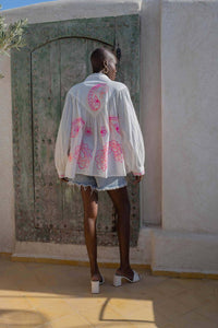 Gold & Silver - Embroidered Cotton Button Down Shirt