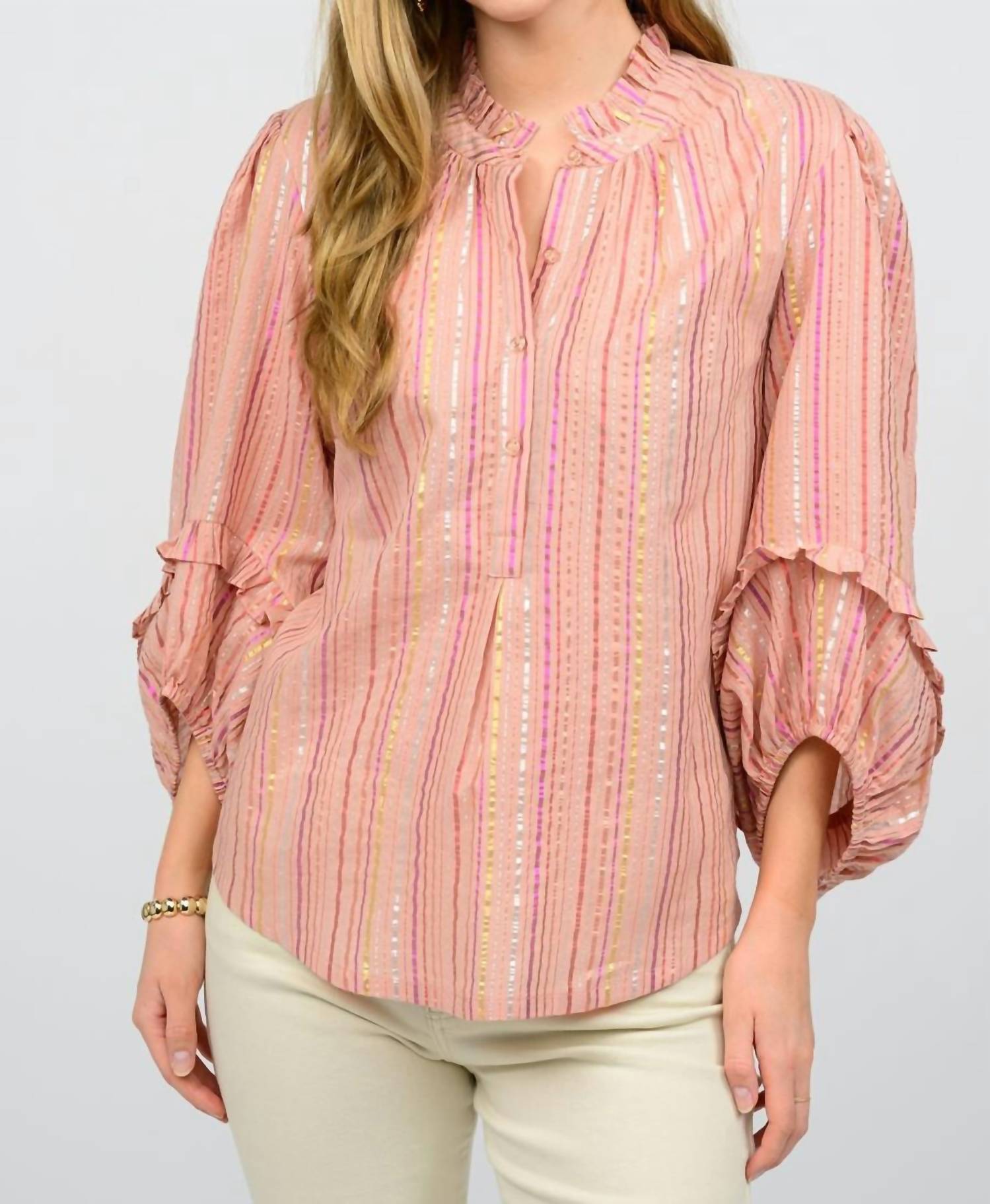 Ivy Jane - Metallic Stripe Top
