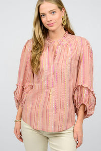 Ivy Jane - Metallic Stripe Top