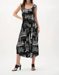 Joseph Ribkoff - Printed Sleeveless Culotte Jumpsuit