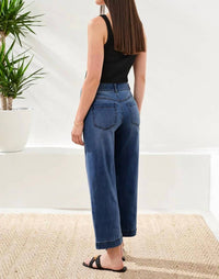 Tribal - Audrey Hugging Wide Crop Jeans