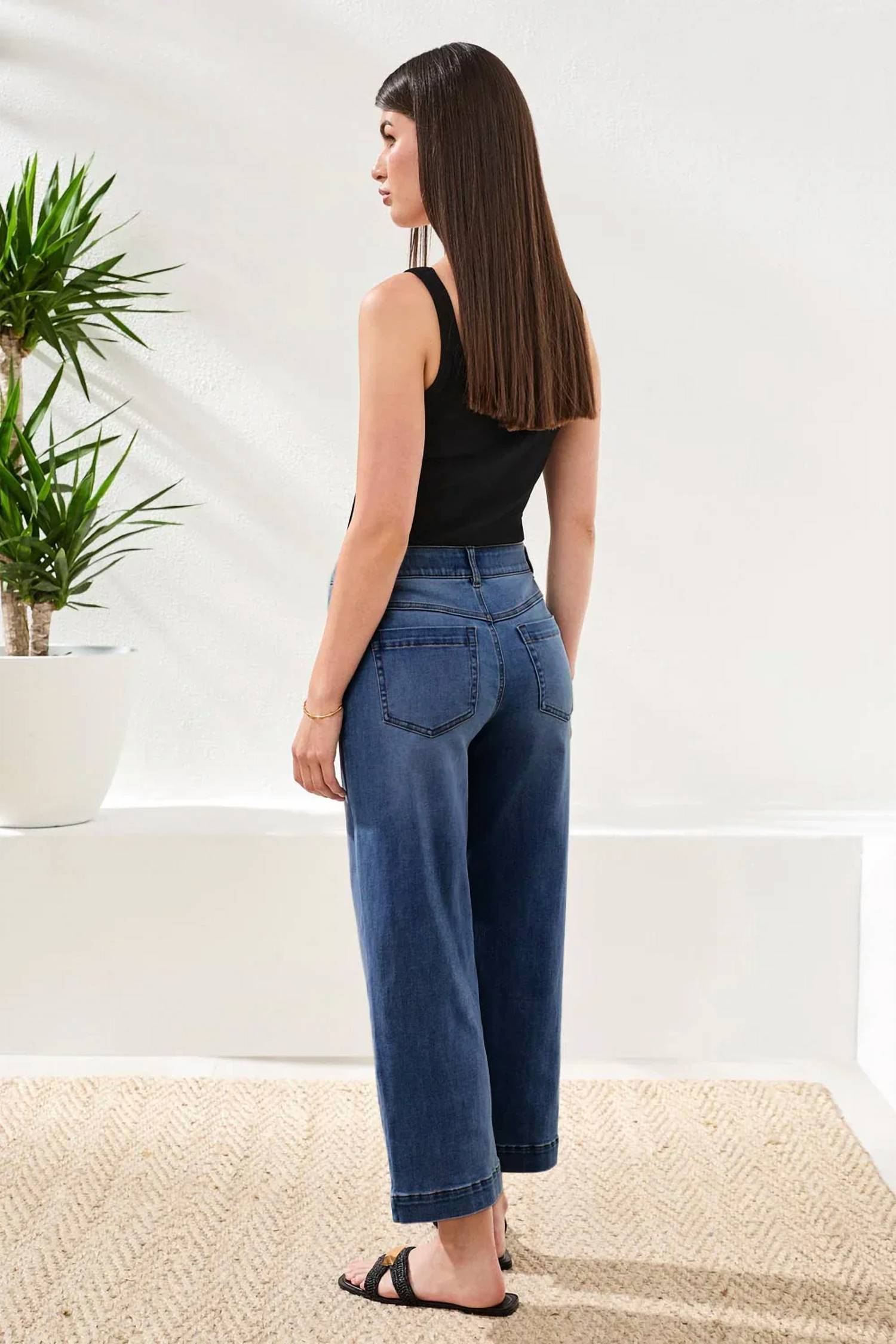 Tribal - Audrey Hugging Wide Crop Jeans