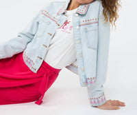 Esqualo - Women's Jonna Jean Embroidery Jacket