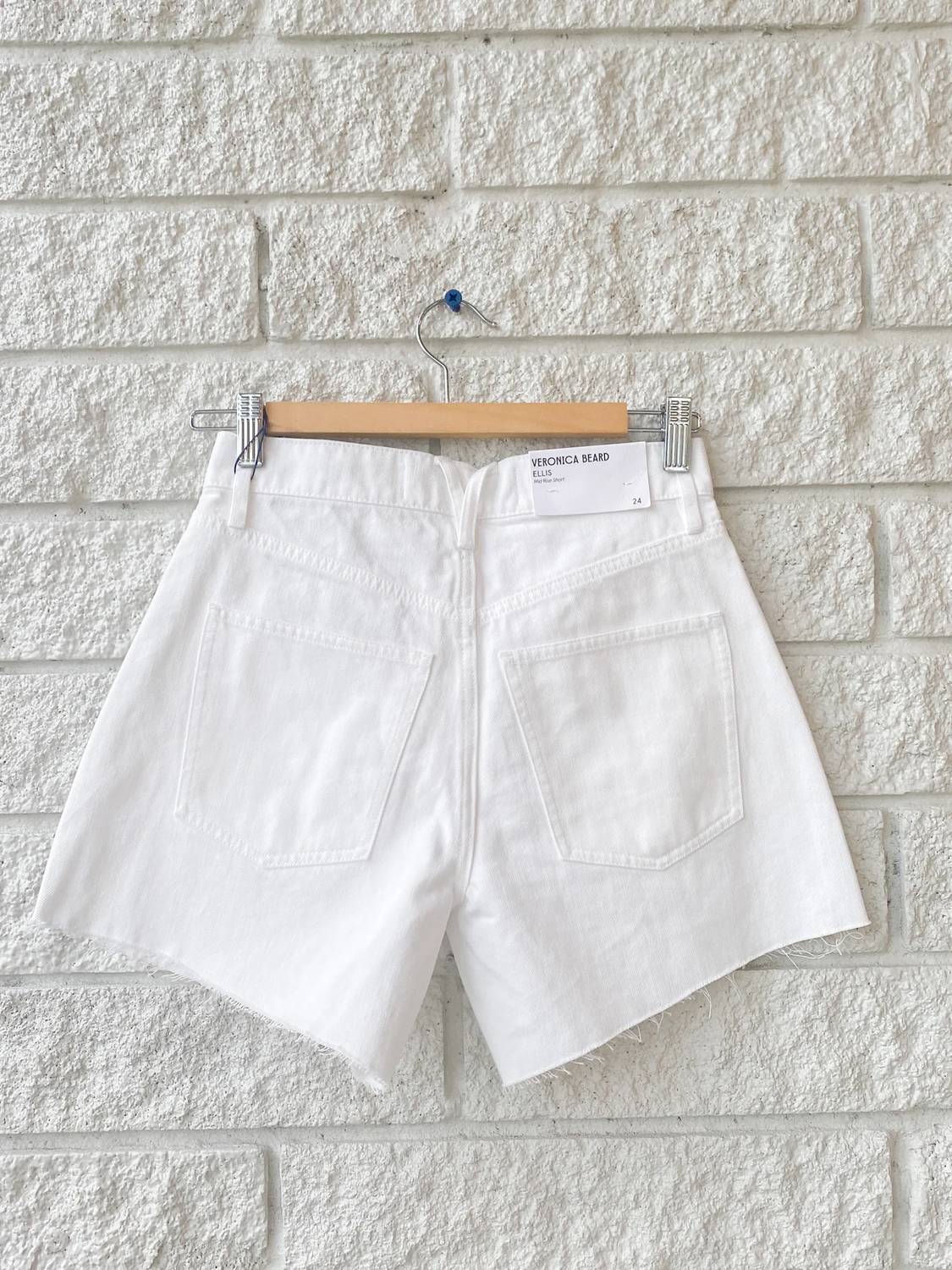 Veronica Beard - Ellis Crossover Waistband Denim Shorts