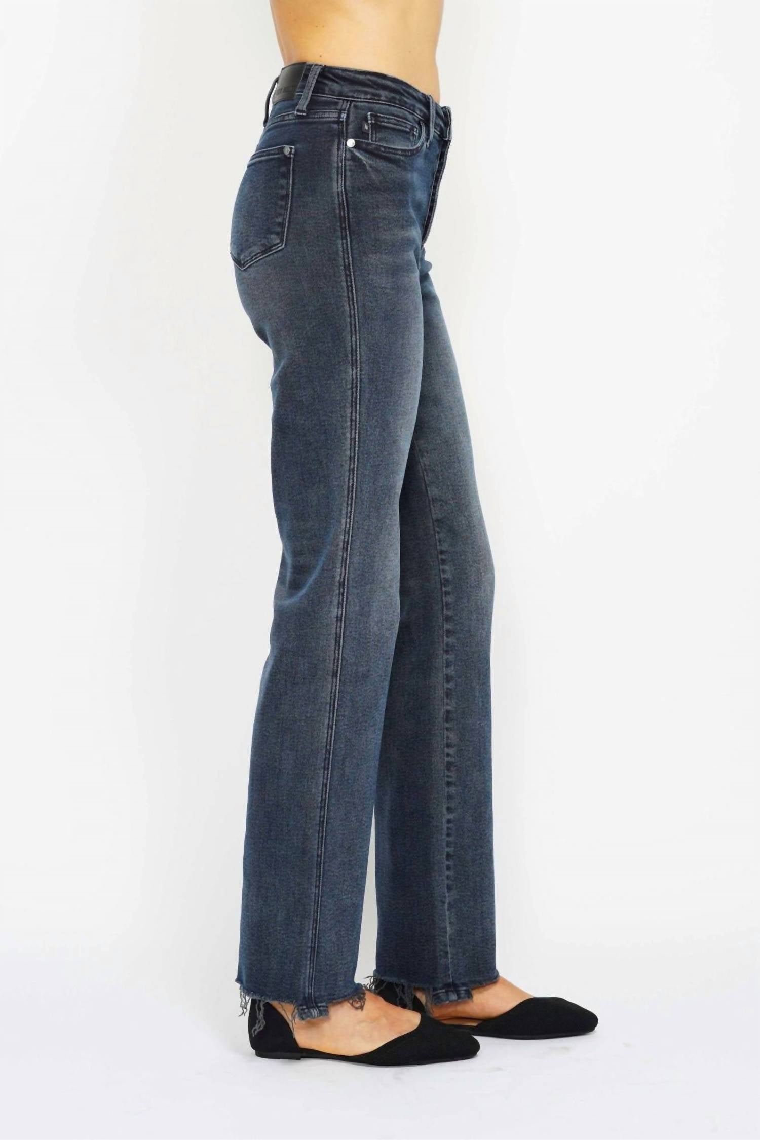 Judy Blue - Button Fly Straight Leg Jeans