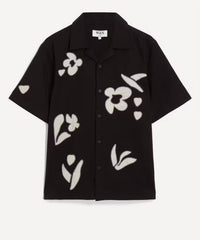 Wax London - Didcot Abstract Appliqué Short Sleeve Shirt