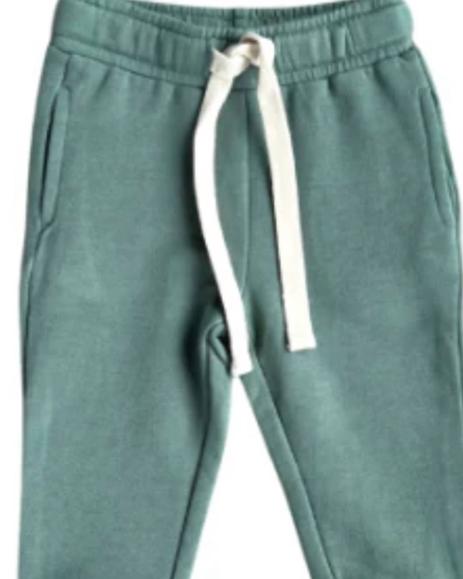 babysprouts Kid's Drawstring Jogger in pine - kids' joggers - detail view
