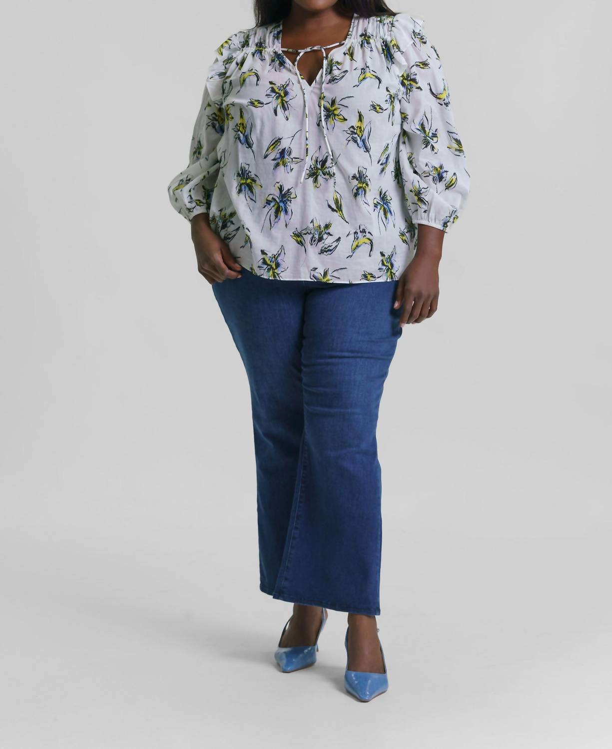 Tanya Taylor - Delaney 3/4 Sleeve Top - Plus