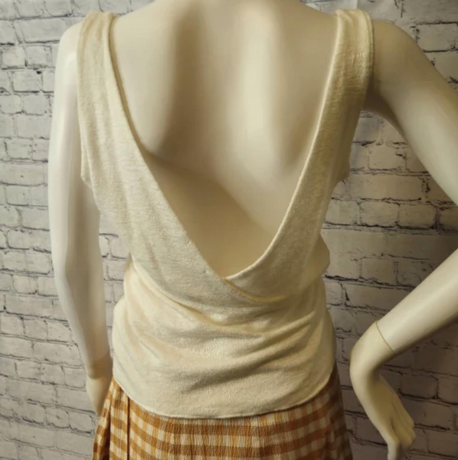 LNA Margoux Tank in white - women's tank top - alternate view