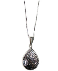 Mosaico Women's Crystal Pendant Necklace in silver - women's jewelry