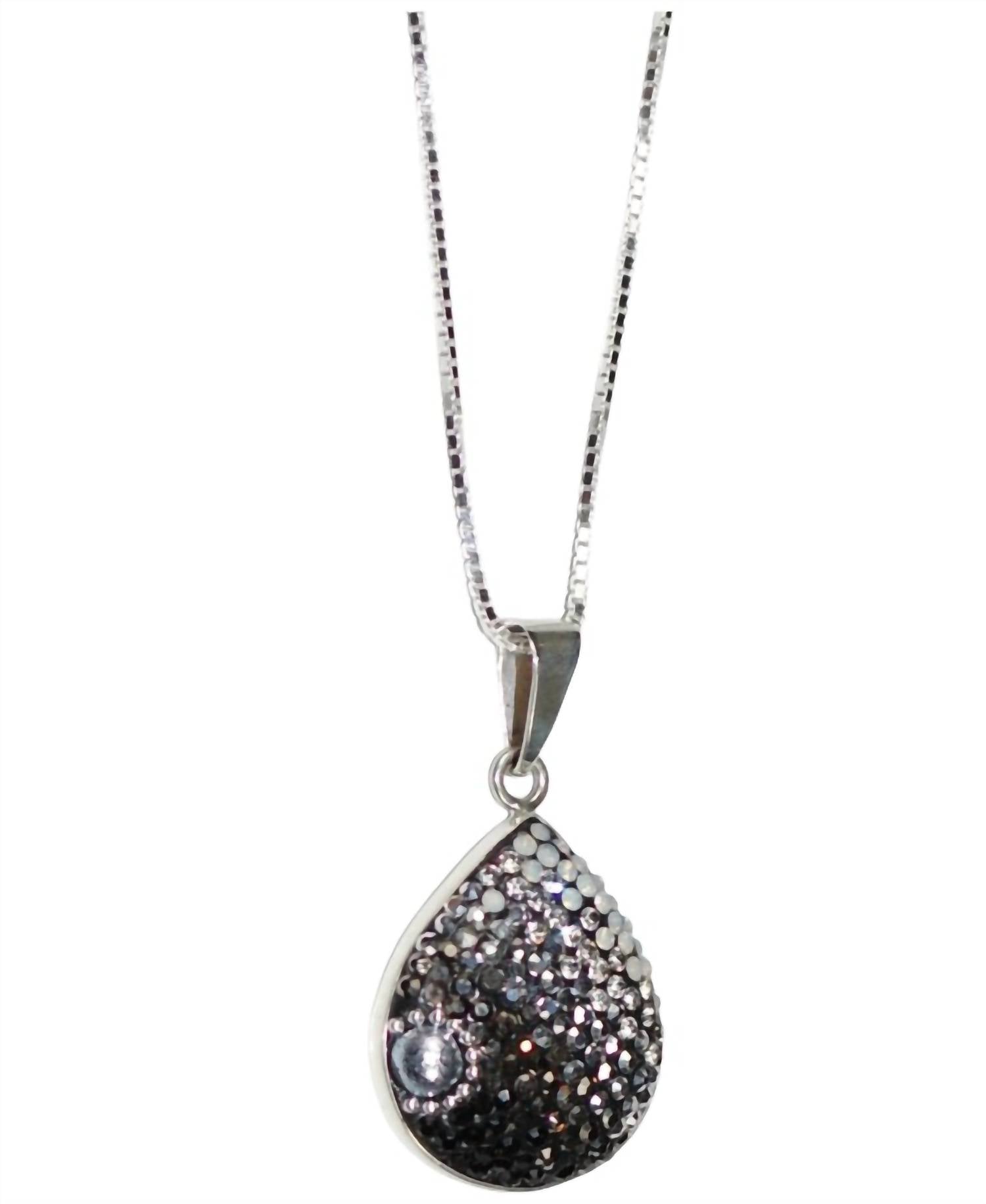 Mosaico Women's Crystal Pendant Necklace in silver - women's jewelry