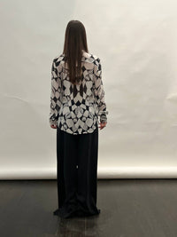 Shwetambari - Graphic Roses Print Cruz Shirt