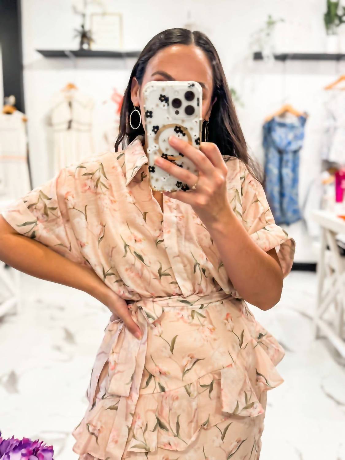 Mable - My Plus One Floral Button Dress