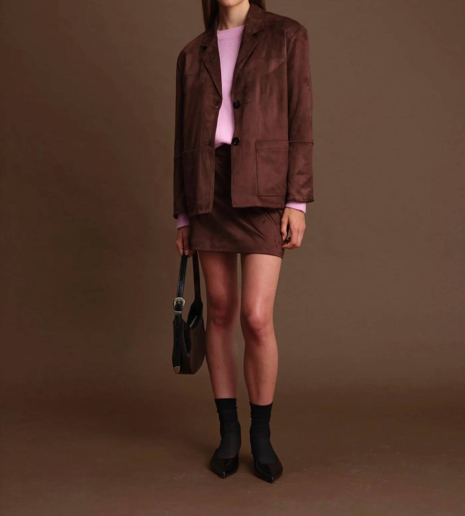 Deluc - Dereck Suede Mini Skirt