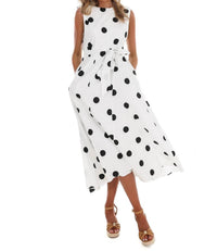 Klesis - Women's Polka Party Midi Dress