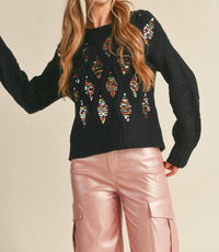 Bibi - Sequin Embellished Sweater
