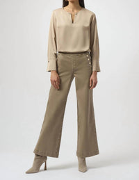 Joseph Ribkoff - Keyhole Neckline Long Sleeves Top