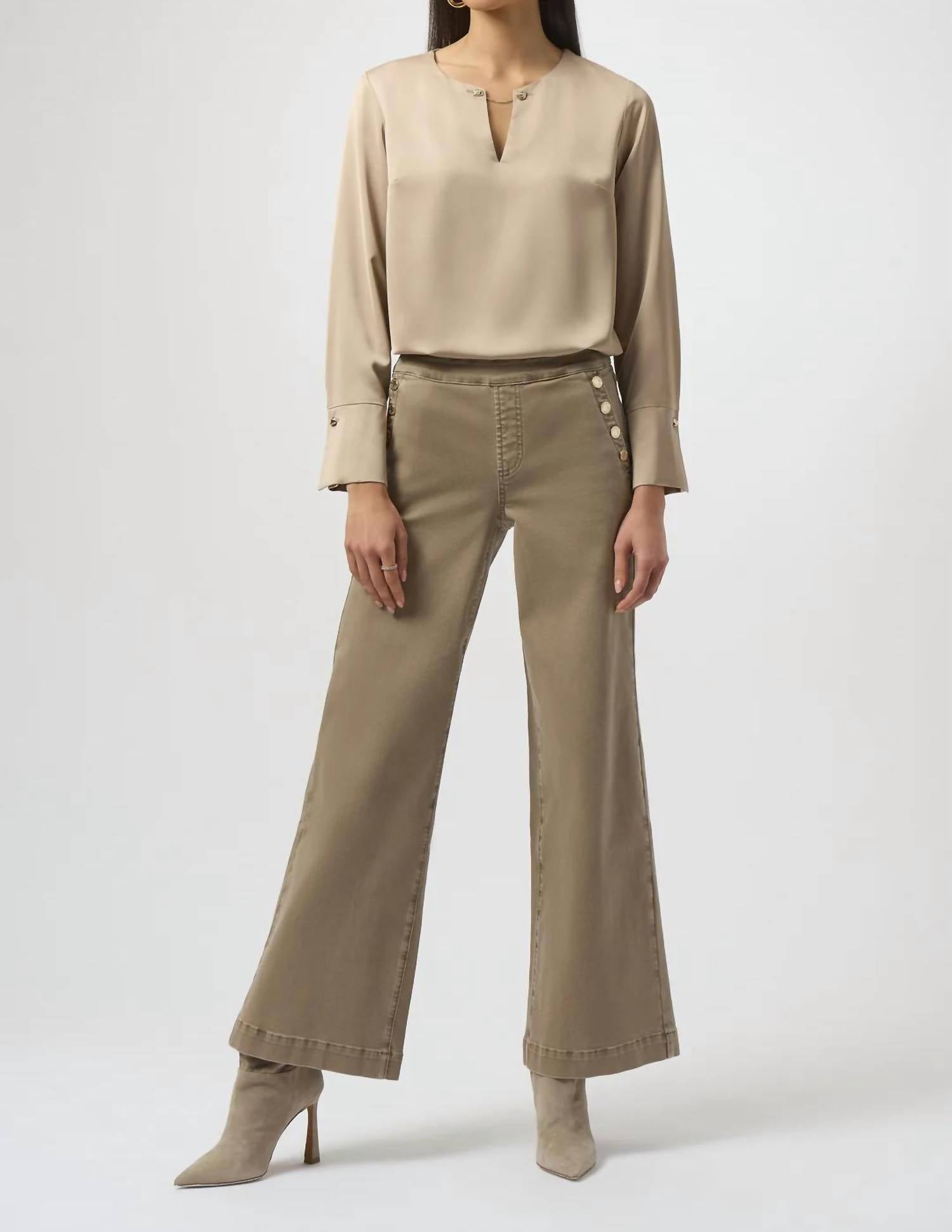Joseph Ribkoff - Keyhole Neckline Long Sleeves Top