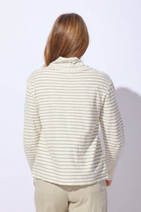 Escape By Habitat - Stripe Chill Funnel Neck Top