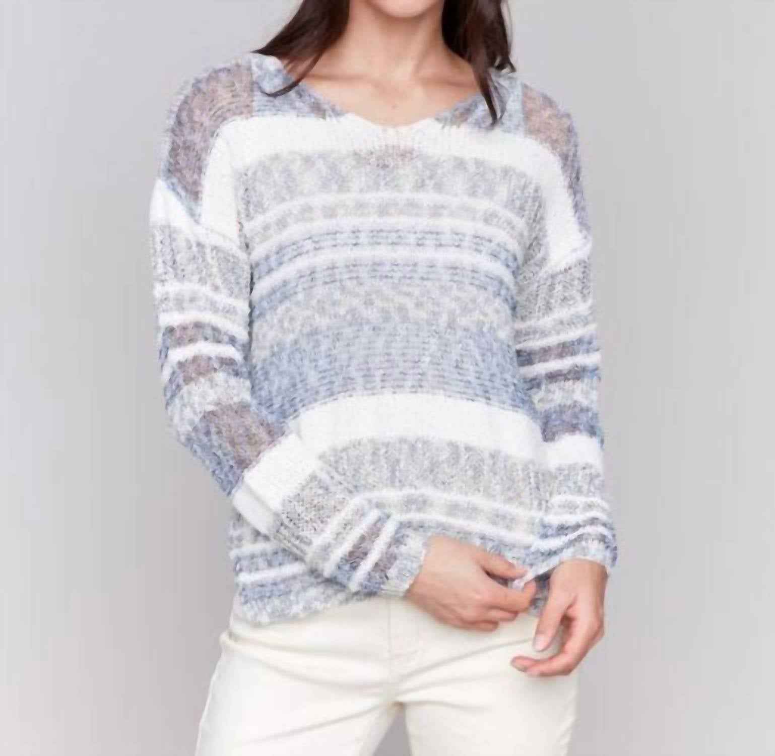 Charlie B - Multi-yarn Striped Sweater