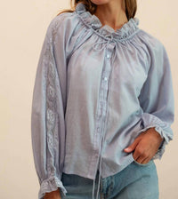 MILLE Annette Top in sky - women's blouse