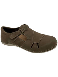 EARTH Women's Penny Adjustable Slip-ons in mushroom nubuck - women's flats
