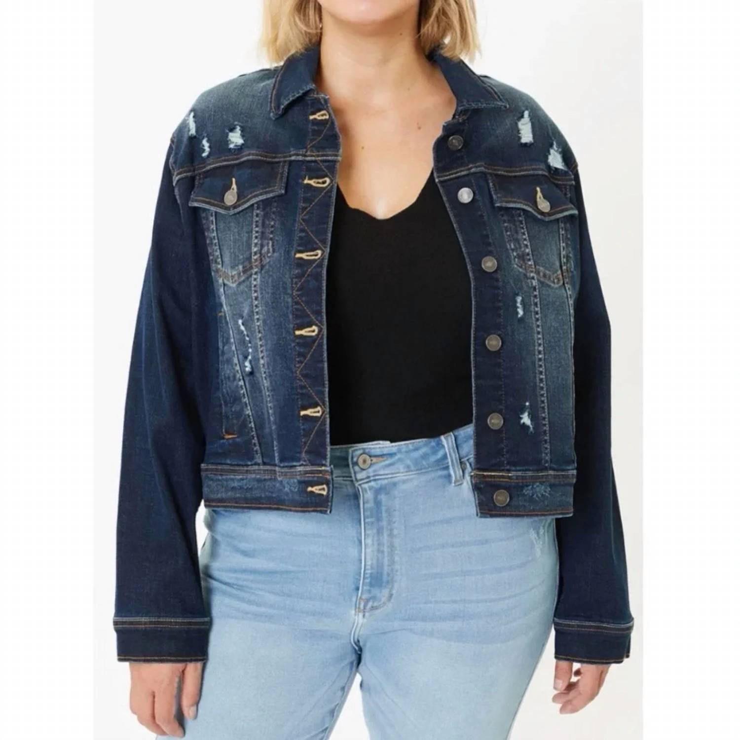 Kancan - Distressed Denim Jacket