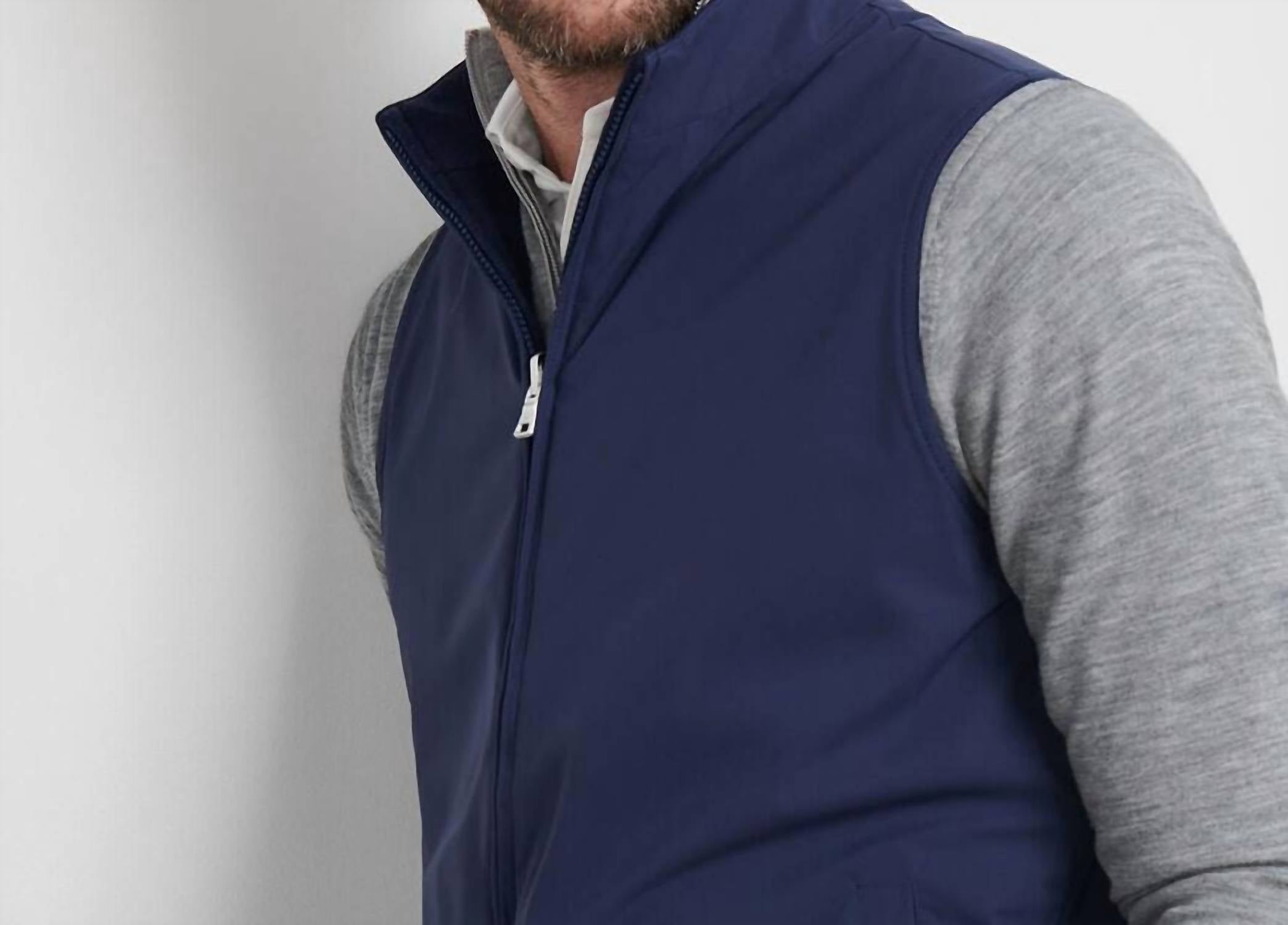 PETER MILLAR Ryder Reversible Vest in navy - men's jacket - view 4