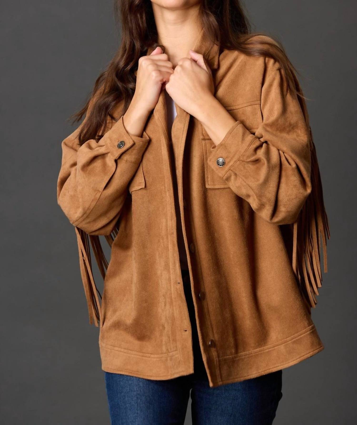 Before You - Fringe Suede Jacket
