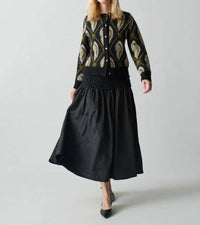 Lingua Franca - Mekas Knit Combo Drop Waist Skirt