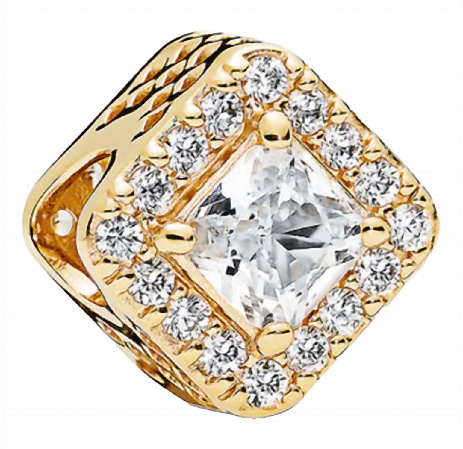 Pandora - Women's Square Crystal Charm