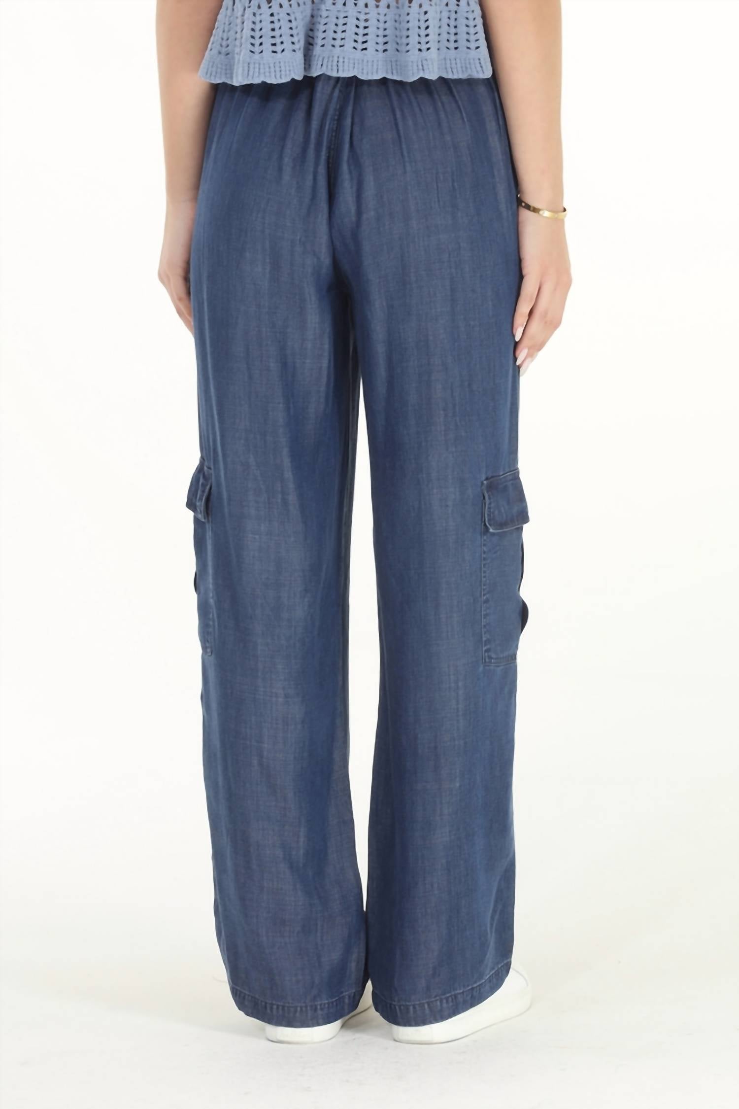 Paparazzi - Tencel Wide Leg Cargo Pant