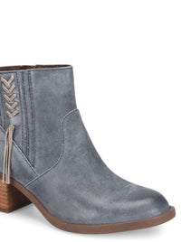 Born Women's Rowan Ankle Boots in dark blue - women's shoe - detail view