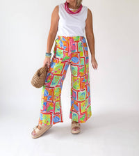 Karlie Fruit Gauze Smock Pant in lime - women's pants
