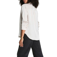 Spanx Better Than Silk Blouse in ecru - women's blouse - detail view