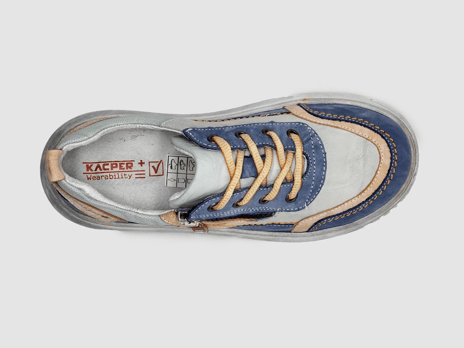 Kcr Group - Women's Retro Zip-up Leather Shoes